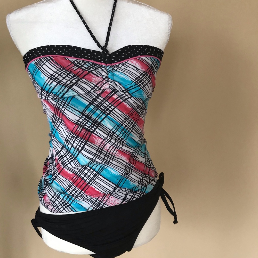 MOSSIMO BLACK TIES SIDE SWIMSUIT BRIEF BOTTOM